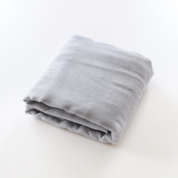 かすみ（中灰）三河木綿 5重 やわらか速乾ガ-ゼケット（140×200）・画像