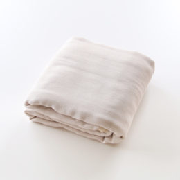 りきゅう（ベ-ジュ）三河木綿 5重 やわらか速乾ガ-ゼケット（140×200）・画像