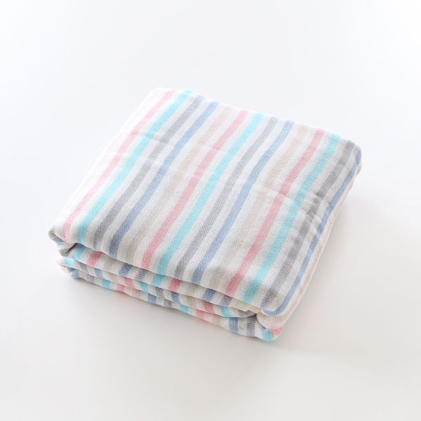 うたたね（パステルボ-ダ-）三河木綿 5重 やわらか速乾ガ-ゼケット（140×200）・画像