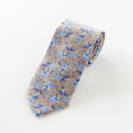 BEIGEシルク花柄ネクタイ・画像