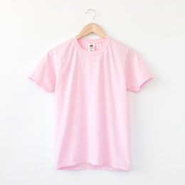 Sパステルカラ-クル-ネックTee-L/PNK・画像