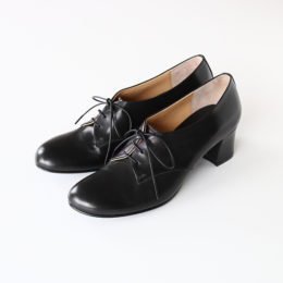 23.5chausser レ-スアップパンプス BL・画像