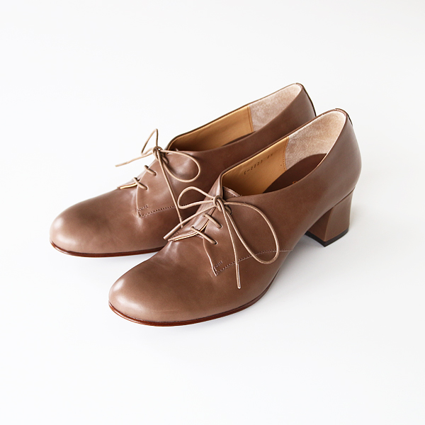 25.0chausser レ-スアップパンプス CGY・画像