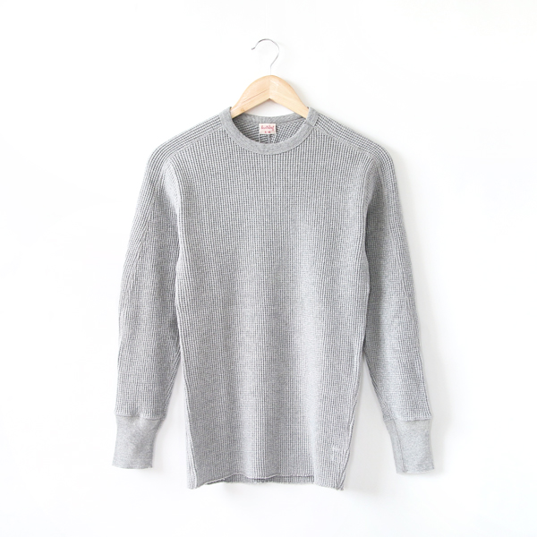 H/GRAYス-パ-ヘビ-ワッフル ロングスリ-ブ・画像