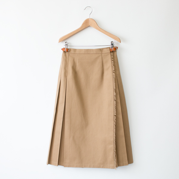 10無地プリ-ツスカ-ト BEIGE・画像