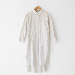 IVORY ストライプ シャツワンピ-ス・画像