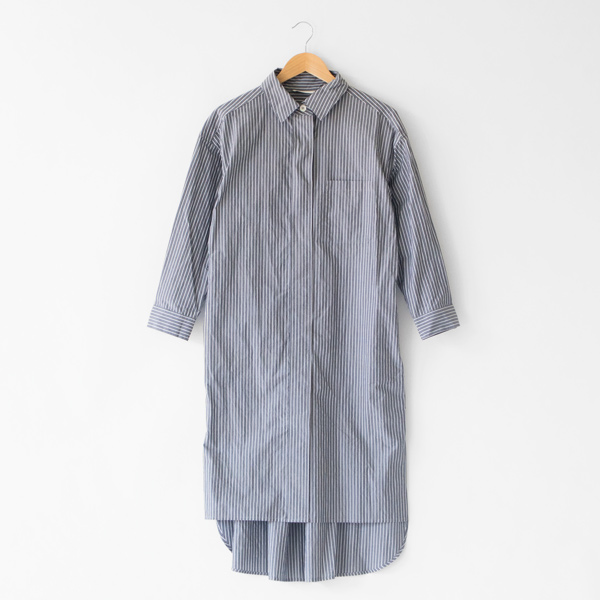 GREYストライプ シャツワンピ-ス・画像