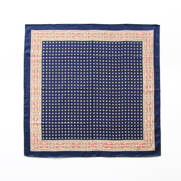 NAVYコットンサテンバンダナ・画像