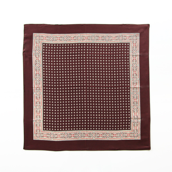 BROWNコットンサテンバンダナ・画像