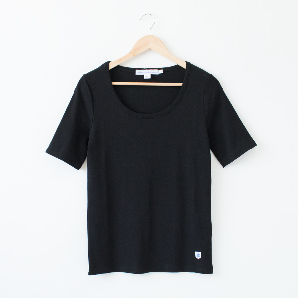 NOIRLADIES カットソ- ラウンドネック ハ-フスリ-ブ・画像