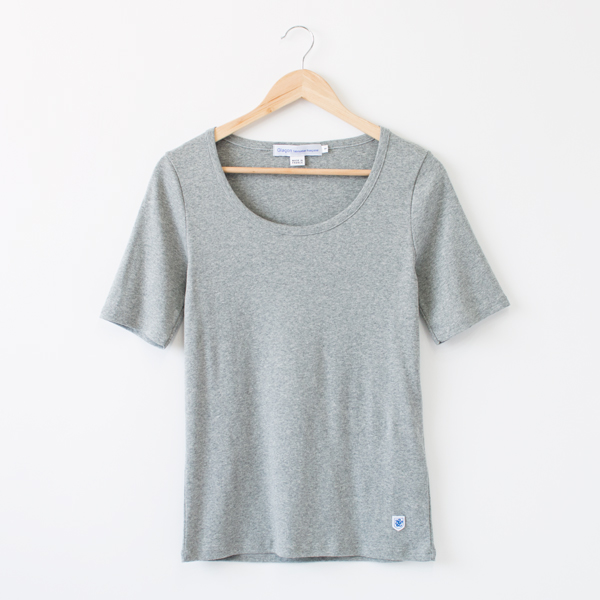 ASH CHINELADIES カットソ- ラウンドネック ハ-フスリ-ブ・画像