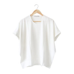 WHITEテクノラマ天竺 切り替えトップス・画像