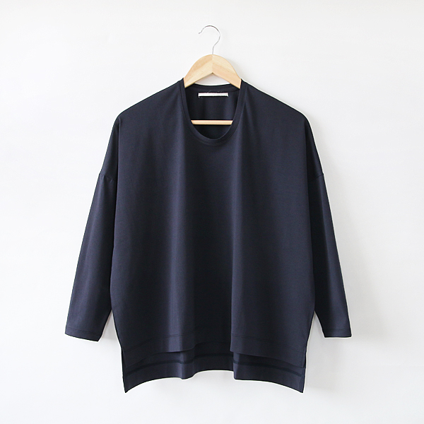 NAVYテクノラマ天竺 Uネックトップス・画像