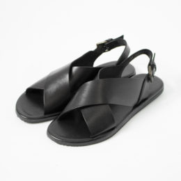 37レザ-サンダル W1628 NERO・画像