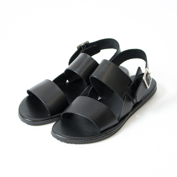 38レザ-サンダル W1787 NERO・画像