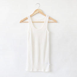 メリノウ-ル ホワイトメリノウ-ル タンクトップ・画像