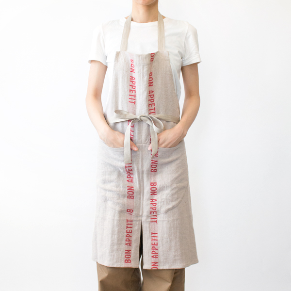 ROUGEリネンエプロン Bon Appetit・画像