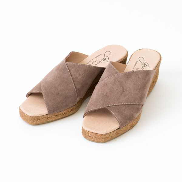 37クロスベルトエスパドリ-ユミュ-ル BROWN・画像