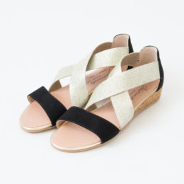 37エラスティックエスパドリ-ユサンダル BLACK・画像