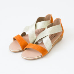 38エラスティックエスパドリ-ユサンダル ORANGE・画像