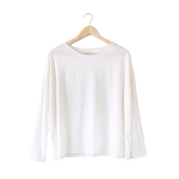 BLANC LAITコットンカシミヤ カットソ-・画像