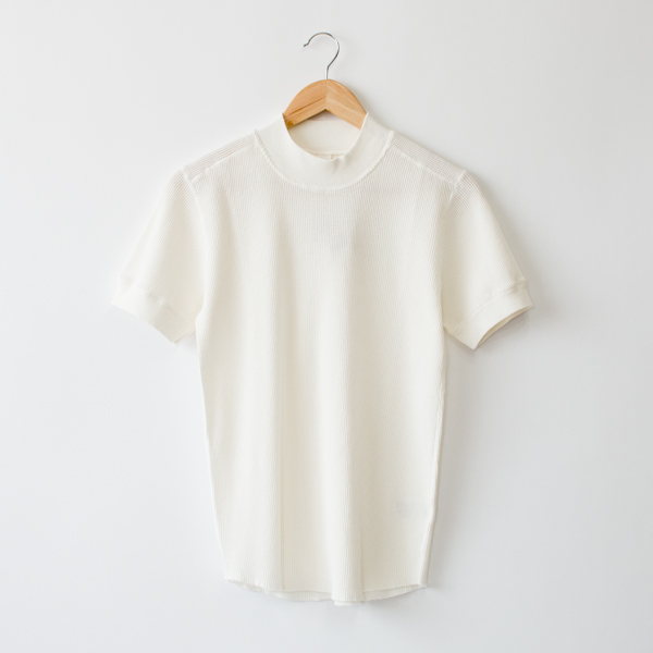 OFFWHITE【別注】ワッフルモックネックショ-トスリ-ブ・画像