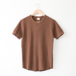 BROWN【別注】ワッフルクル-ネックショ-トスリ-ブ・画像