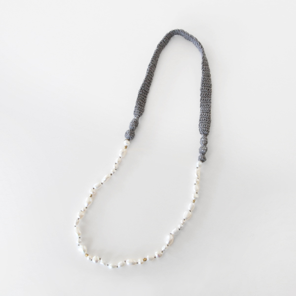 GRAYニット/パ-ル ネックレス・画像