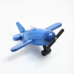 木製貯金箱 AVION BLUE（飛行機）・画像