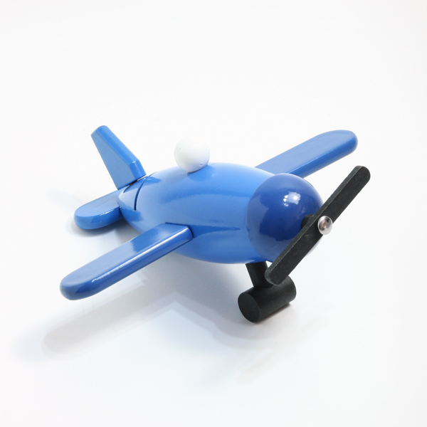 木製貯金箱 AVION BLUE（飛行機）・画像