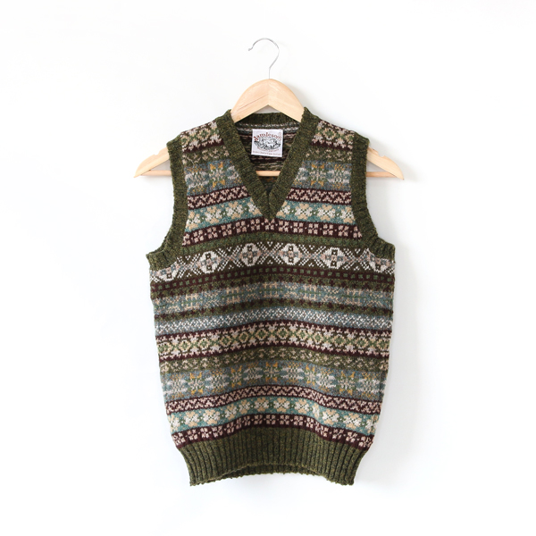 36V NECK VEST / MOSS GREEN・画像