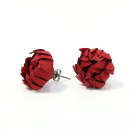 RED（ペア）ピアス Nadeshiko ひと粒・画像