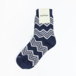 Vintage Blue Heather Grey Heatレディ-ス・柄ソックス・画像