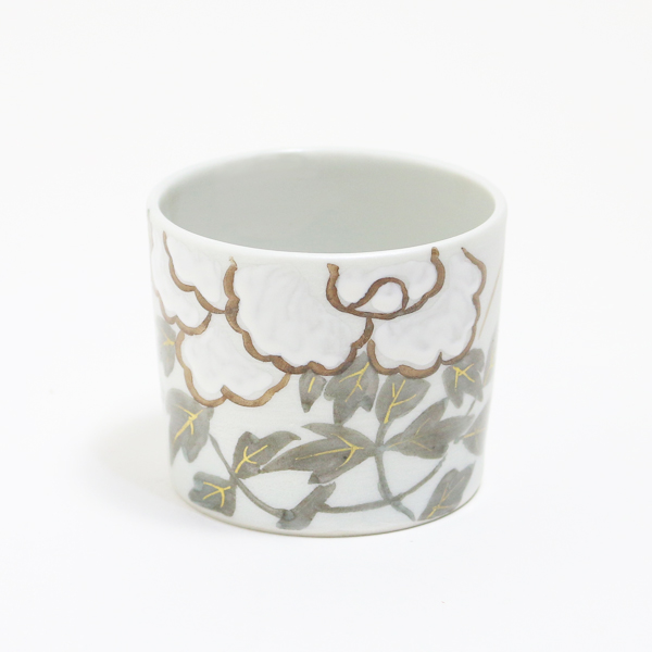 煎茶碗 金銀彩 草花・画像