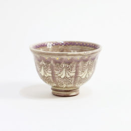 ぐい呑 紫彩間取華紋・画像