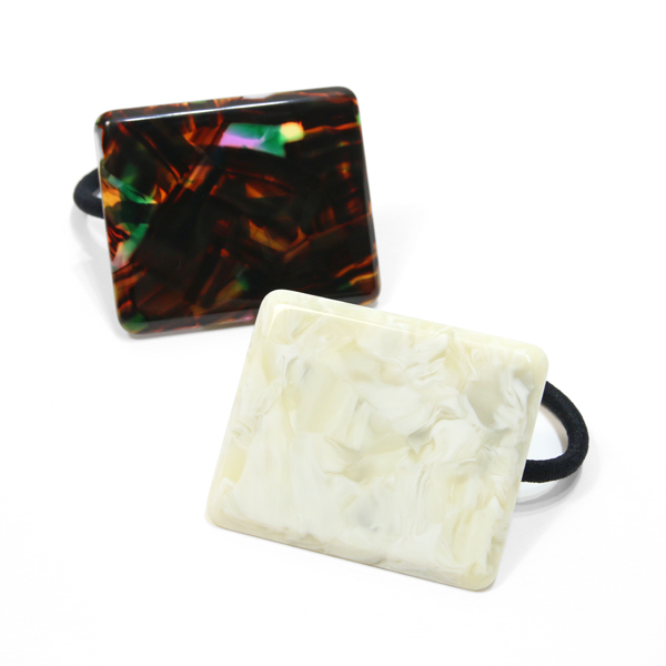 WHITE・MIXヘアゴム2個セット・画像