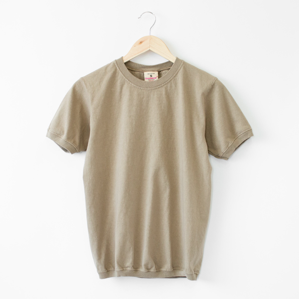 Mクル-ネック ショ-トスリ-ブ Tシャツ ASH BEIGE・画像