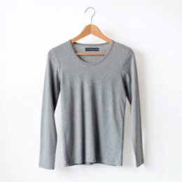 ASH CHINEクル-ネックロングスリ-ブ・画像