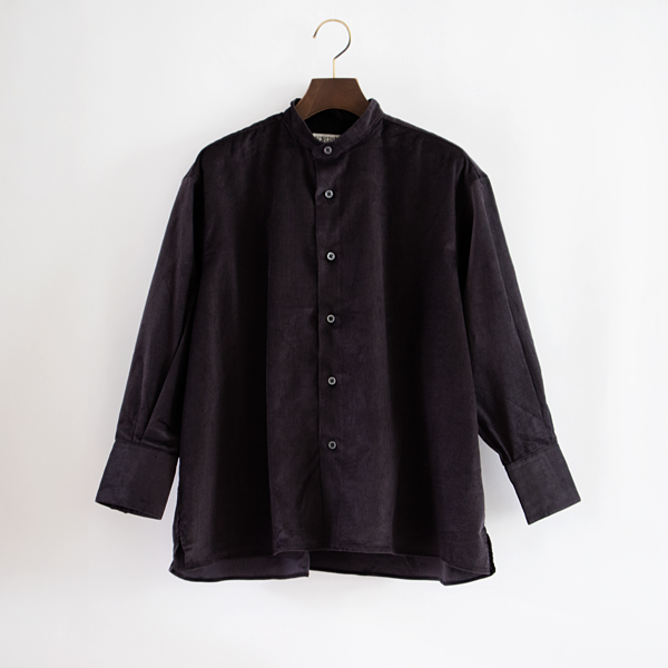 CHACOALコ-デュロイ バンドスモックシャツ・画像