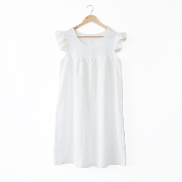 OPTICAL WHITEリネンパジャマ ドレス・画像