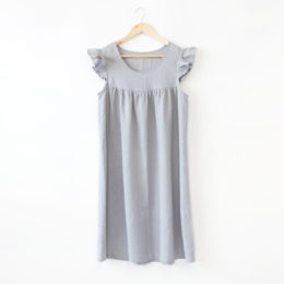 LIGHT GRAYリネンパジャマ ドレス・画像