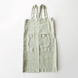SAGEリネンエプロン Pinafore apron Colors・画像