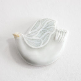 しろいとりブロ-チ・画像