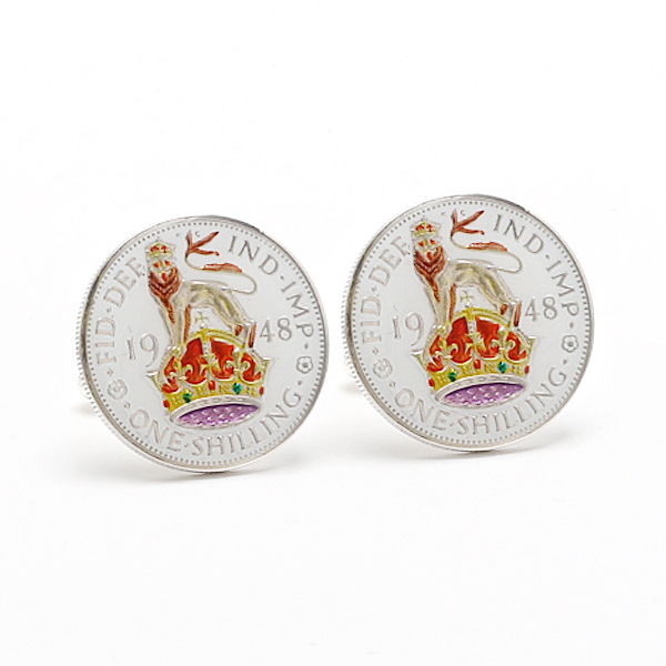 UK ENGLISH SHILLINGカフス 大・画像