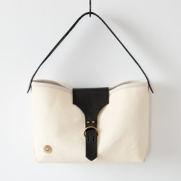 4号 FUNSTON SHOULDER(S)【別注】帆布バッグ SCCF 008 BLACK/MILK・画像