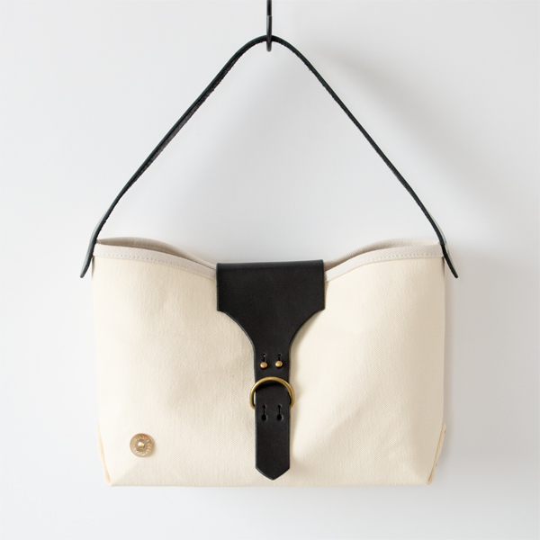 4号 FUNSTON SHOULDER(S)【別注】帆布バッグ SCCF 008 BLACK/MILK・画像
