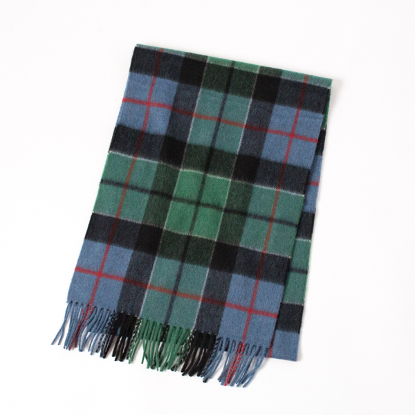 Modern Check verano greenカシミヤマフラ-・画像