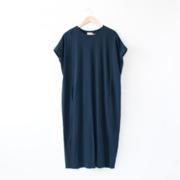 ネイビ-バル-ンカットソ- ワンピ-ス・画像