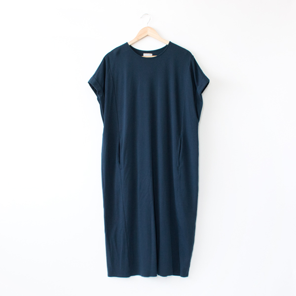 ネイビ-バル-ンカットソ- ワンピ-ス・画像