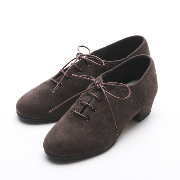 4/23cmロ-ヒ-ルシュ-ズ JazzTap Shoe Suede chocolate・画像